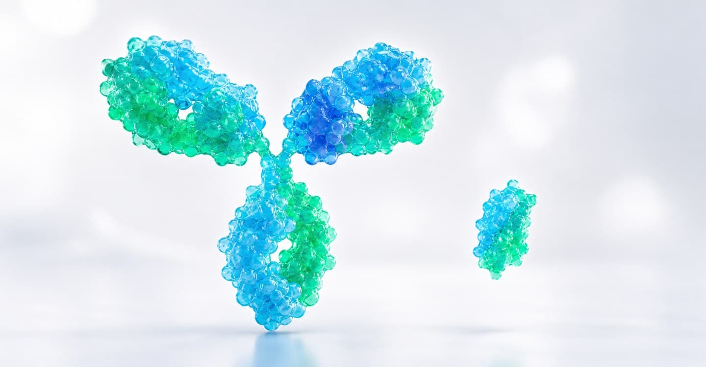 3D rendering of an antibody molecule