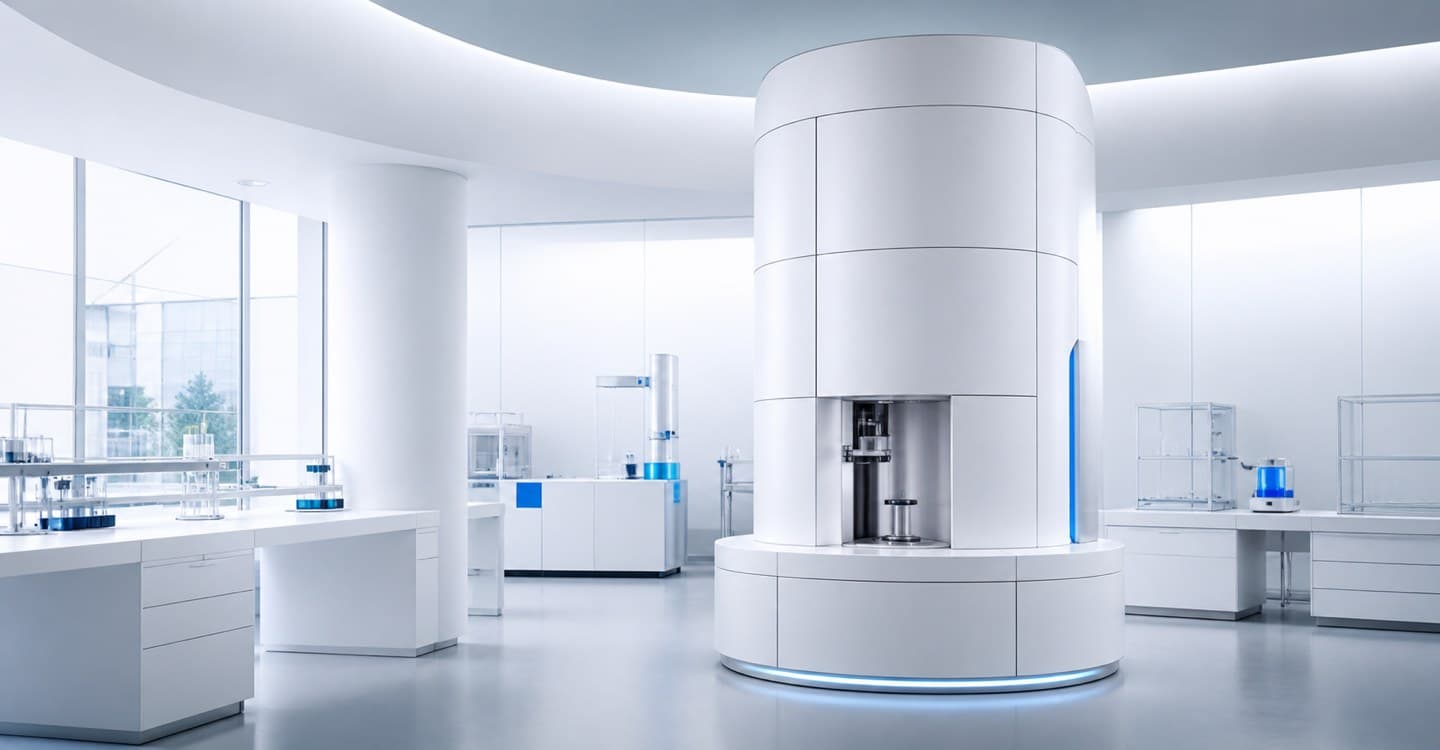 White laboratory interior